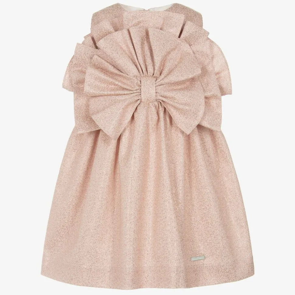 Girls Metallic Pink Dress