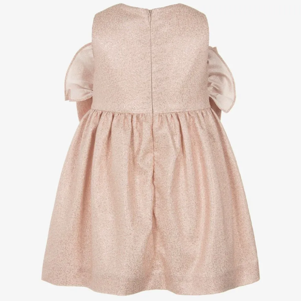 Girls Metallic Pink Dress