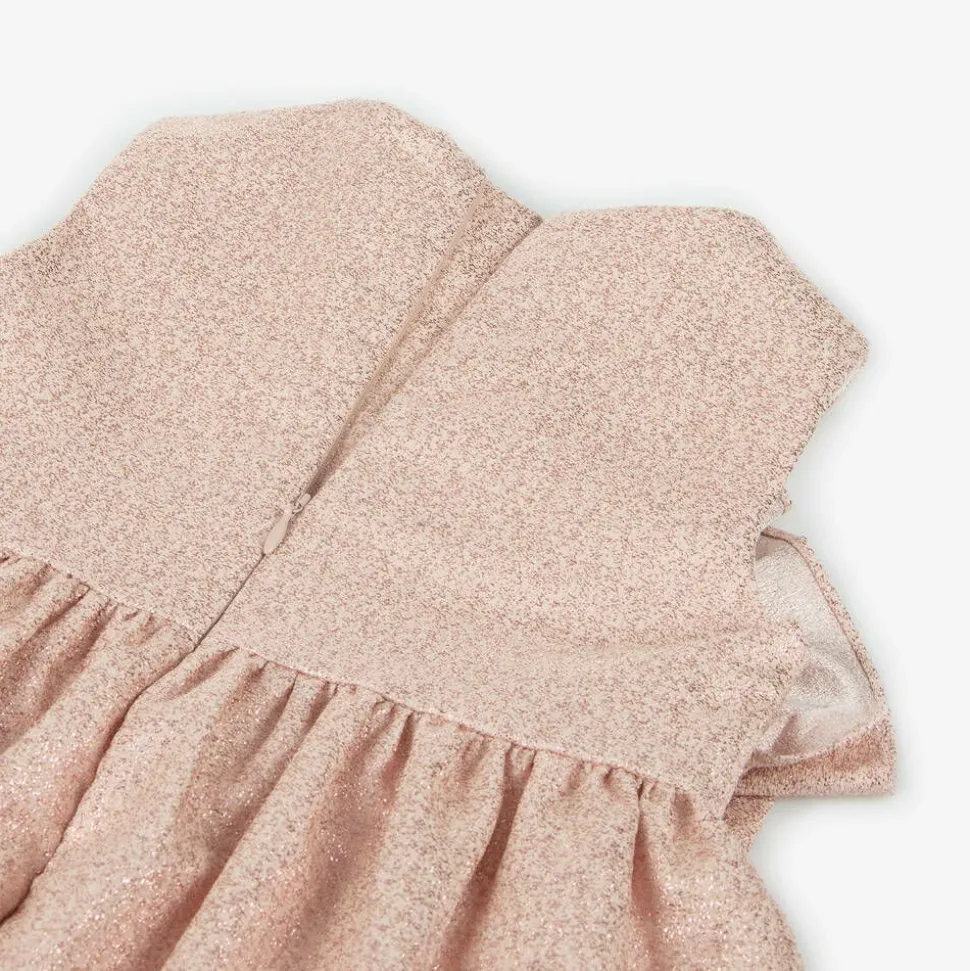 Girls Metallic Pink Dress