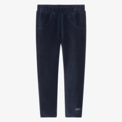 Girls Navy Blue Corduroy Jeggings