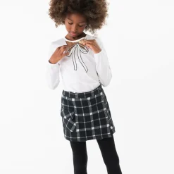 Girls Navy Blue Cotton Tights