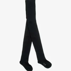 Girls Navy Blue Cotton Tights