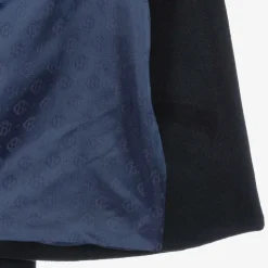 Girls Navy Blue Felted Coat