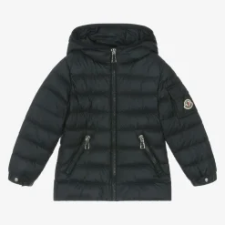 Girls Navy Blue Gles Down Padded Jacket