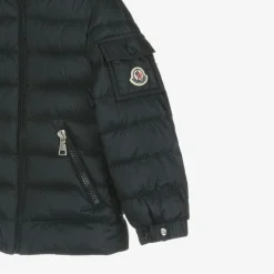Girls Navy Blue Gles Down Padded Jacket
