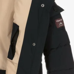 Girls Navy Blue Hooded Parka Coat