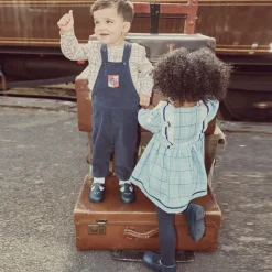 Girls Navy Blue Leather Shoes