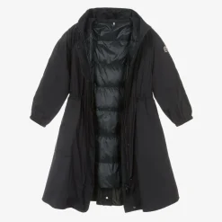 Girls Navy Blue Lins Coat