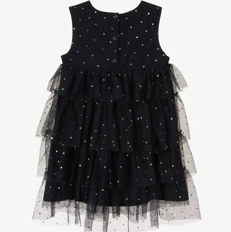 Girls Navy Blue Tulle Dress