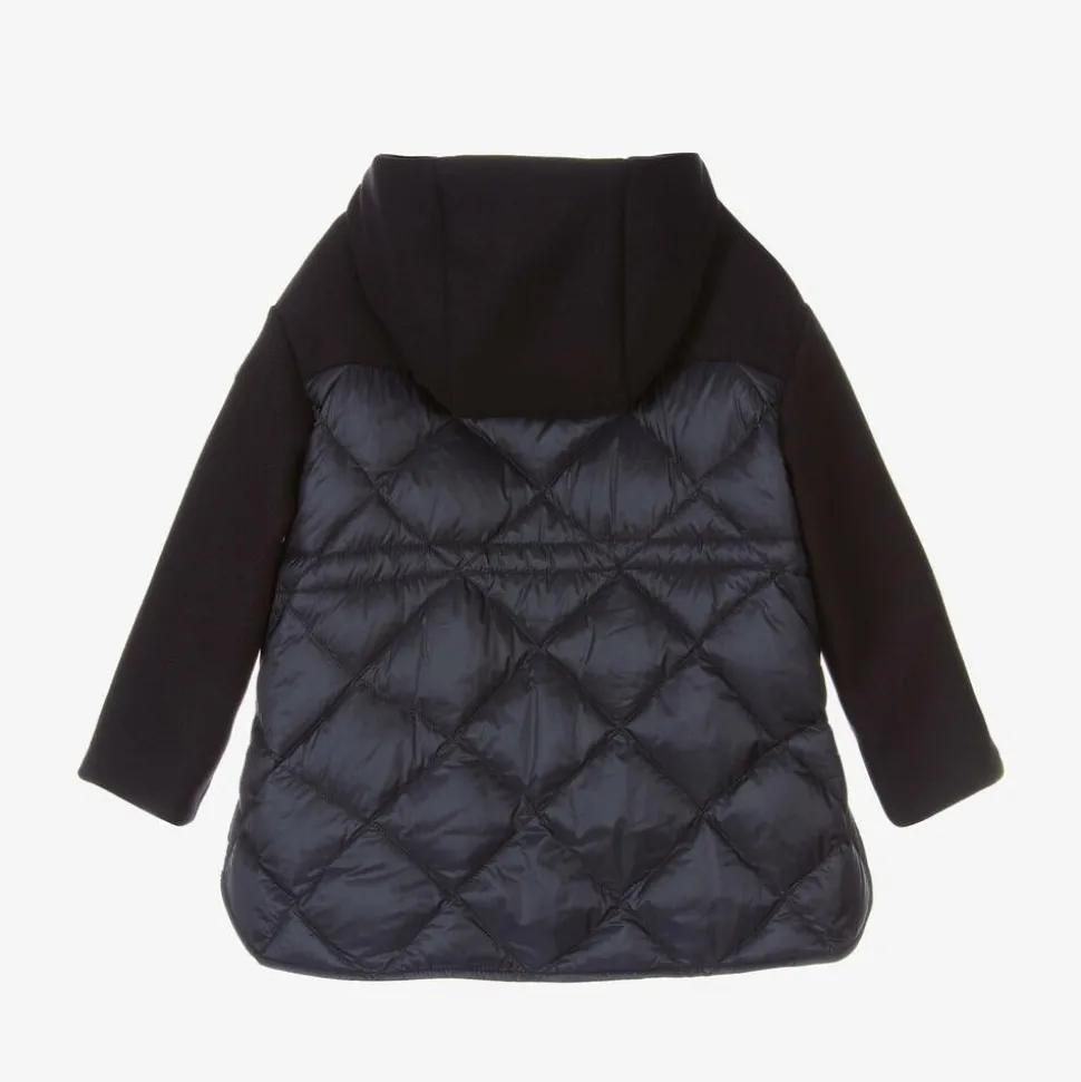 Girls Navy Blue Wool Coat