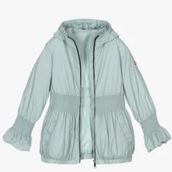 Girls Pale Blue Logo Jacket