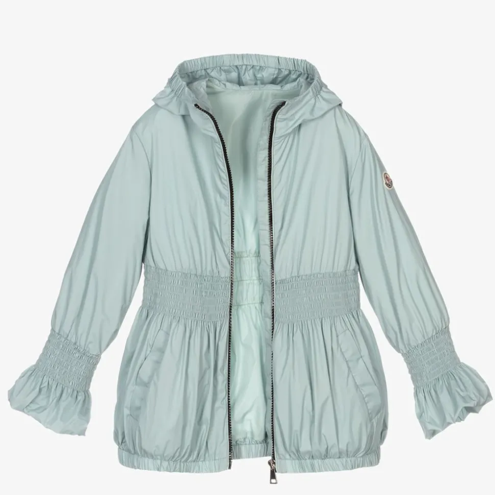 Girls Pale Blue Logo Jacket