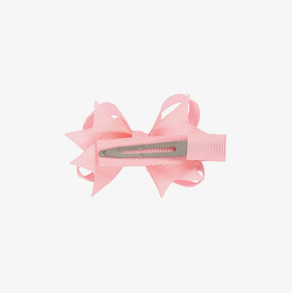 Girls Pale Pink Bow Hair Clip (4cm)