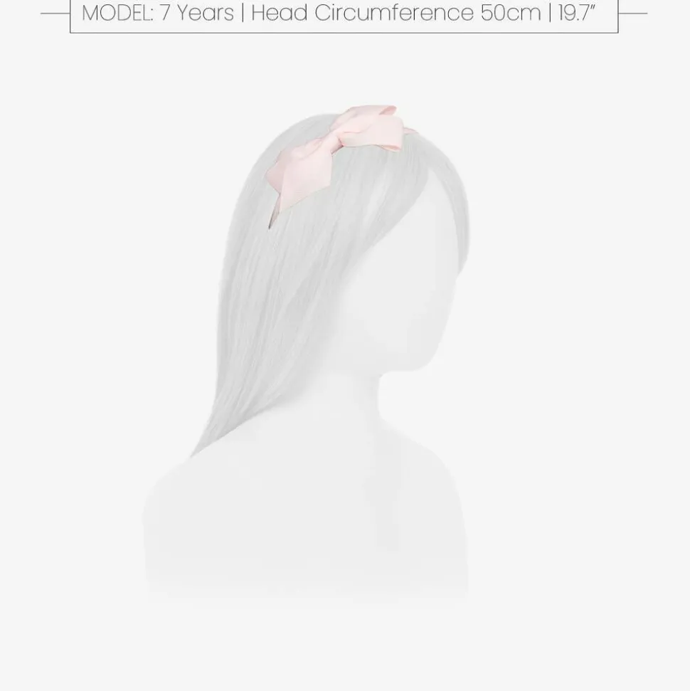 Girls Pale Pink Bow Hairband