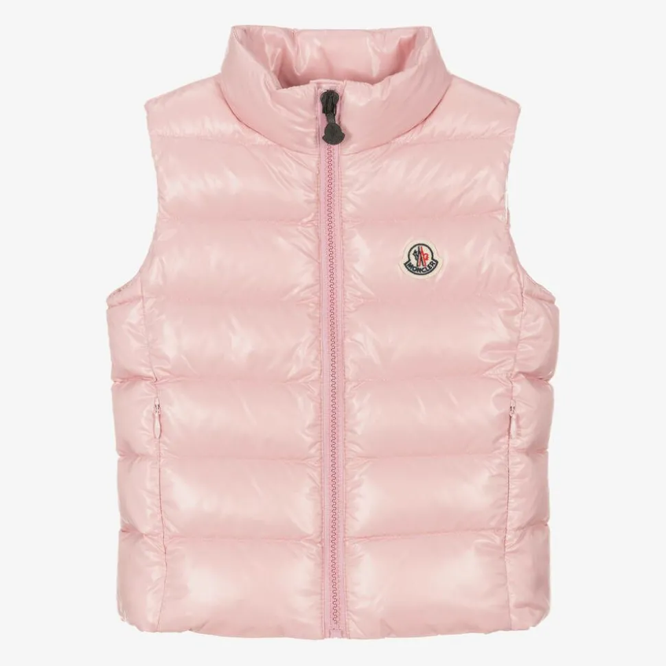 Girls Pale Pink Ghany Down Padded Gilet