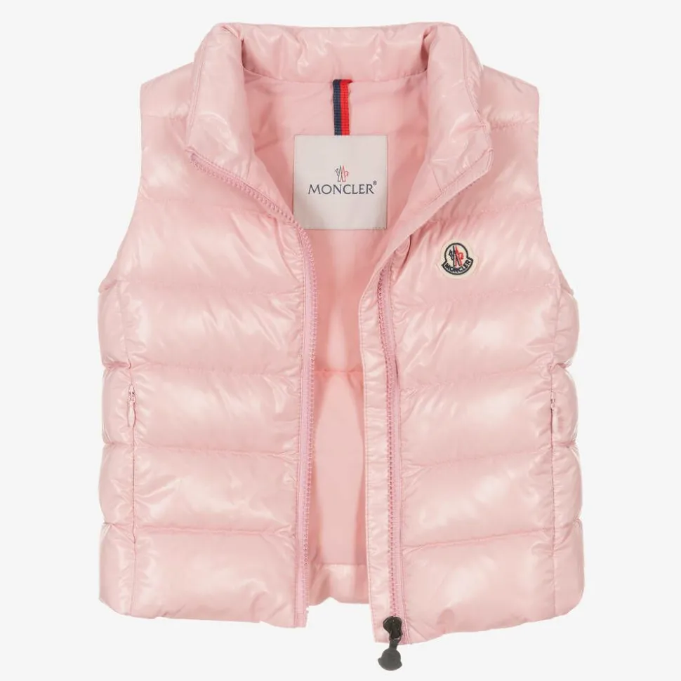 Girls Pale Pink Ghany Down Padded Gilet