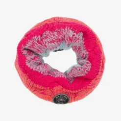 Girls Pink & Black Knitted Snood