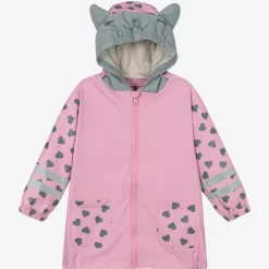 Girls Pink & Heart Raincoat