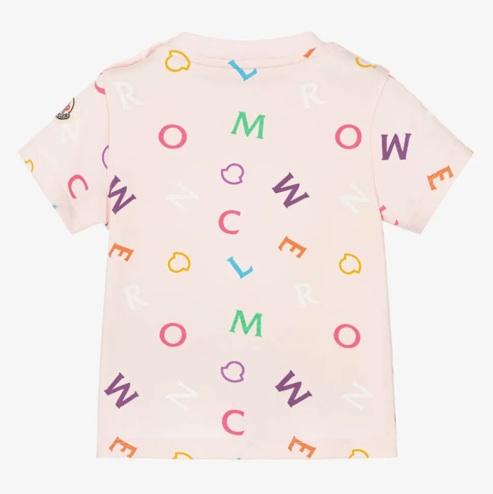 Girls Pink & Multi Logo T-Shirt