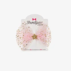 Girls Pink & Gold Hair Clip (10cm)