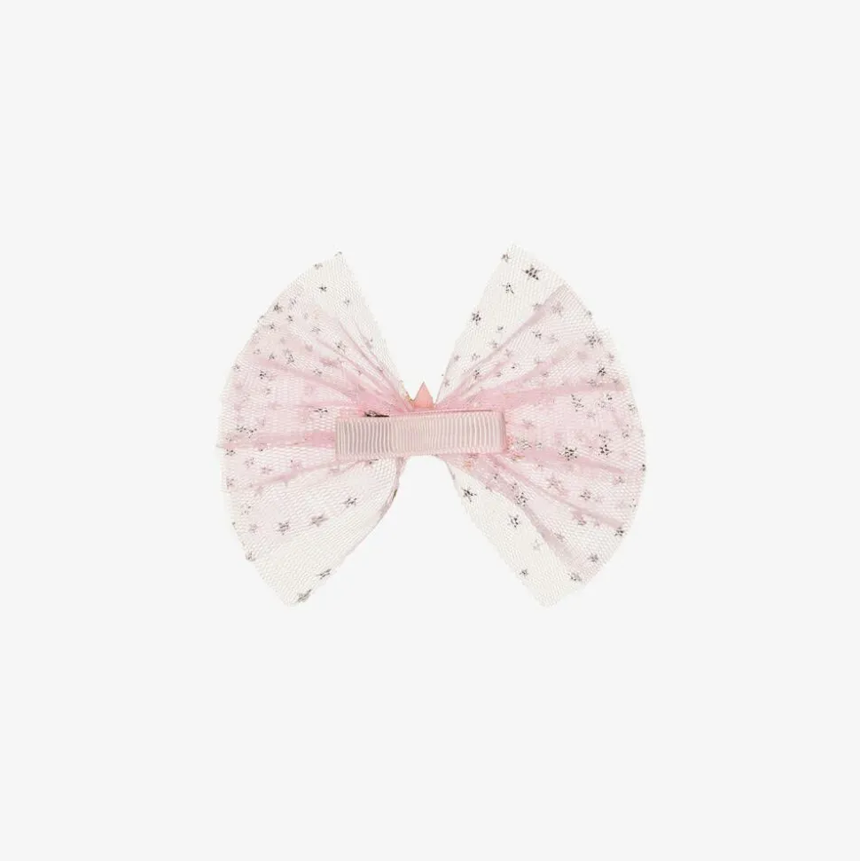 Girls Pink & Gold Hair Clip (10cm)