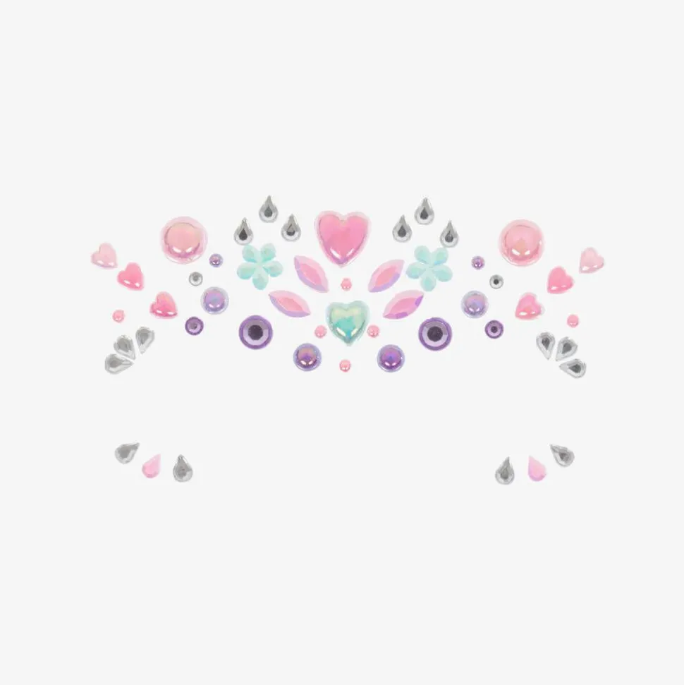 Girls Pink & Green Gem Makeup Stickers