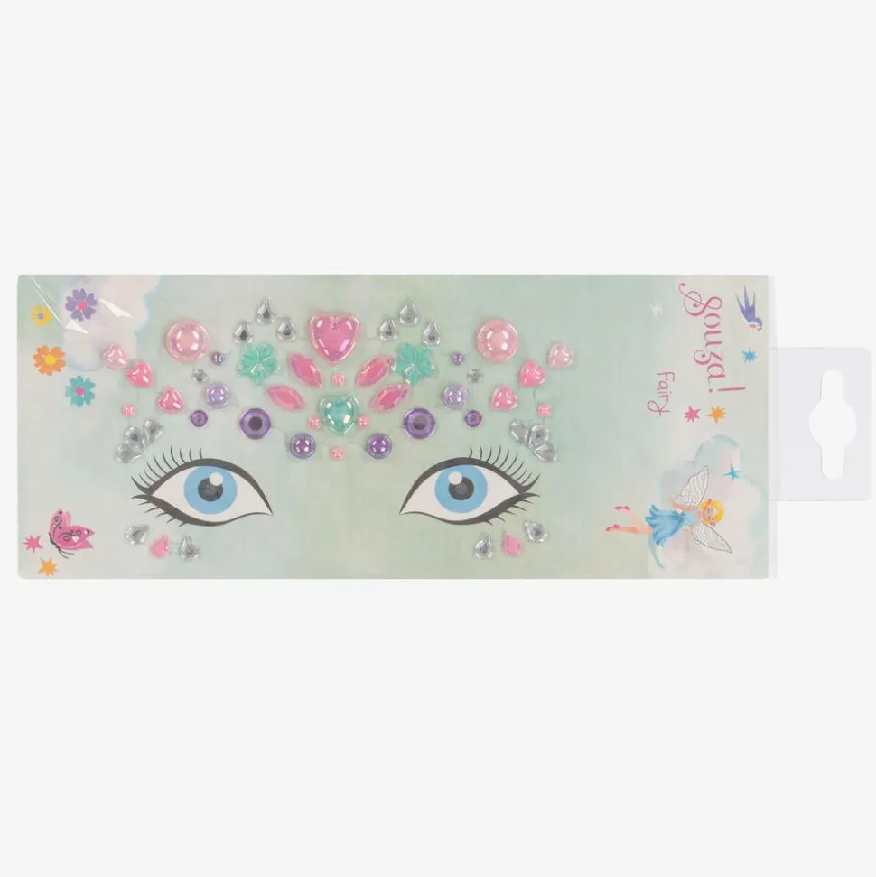 Girls Pink & Green Gem Makeup Stickers