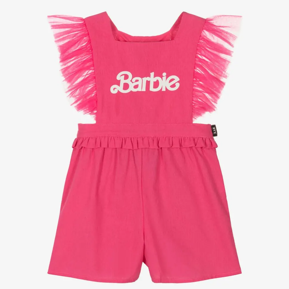 Girls Pink Barbie Playsuit