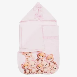 Girls Pink Bear Cotton Nest (75cm)
