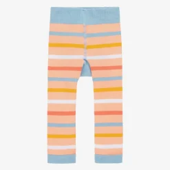 Girls Pink Bella The Horse Striped Leggings