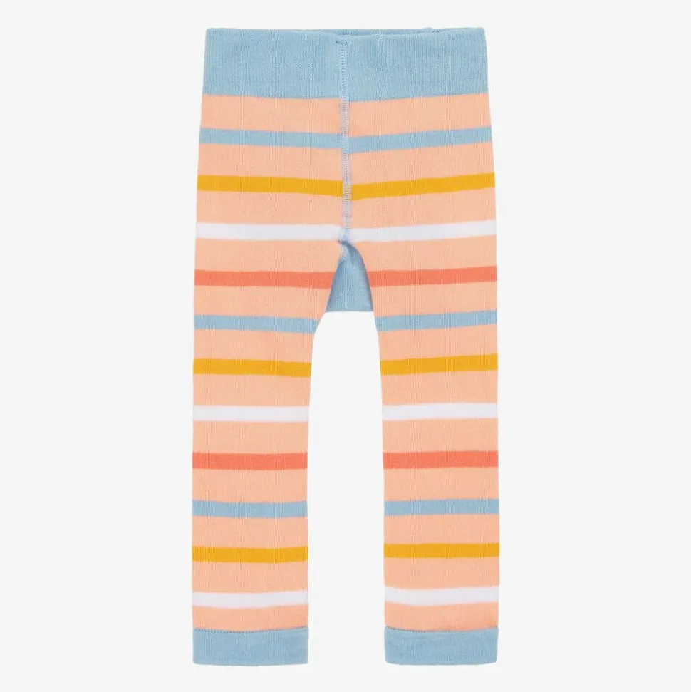 Girls Pink Bella The Horse Striped Leggings