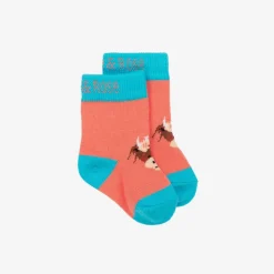 Girls Pink Bonnie Highland Cow Socks