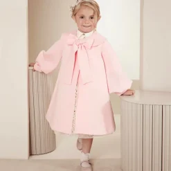 Girls Pink Bow Coat
