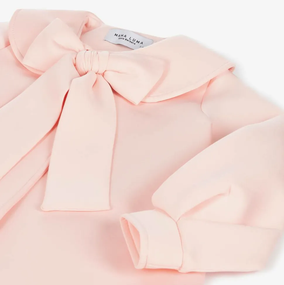 Girls Pink Bow Coat