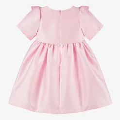 Girls Pink Bow Dress