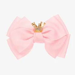 Girls Pink Bow Hair Clip (11cm)