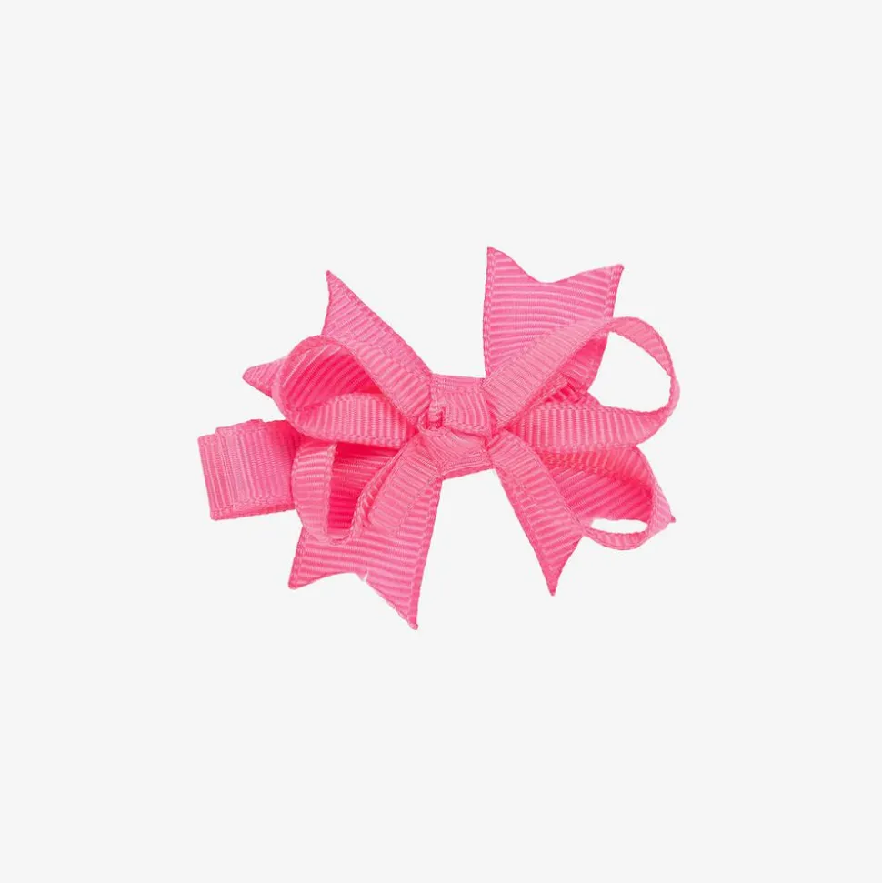 Girls Pink Bow Hair Clip (4cm)