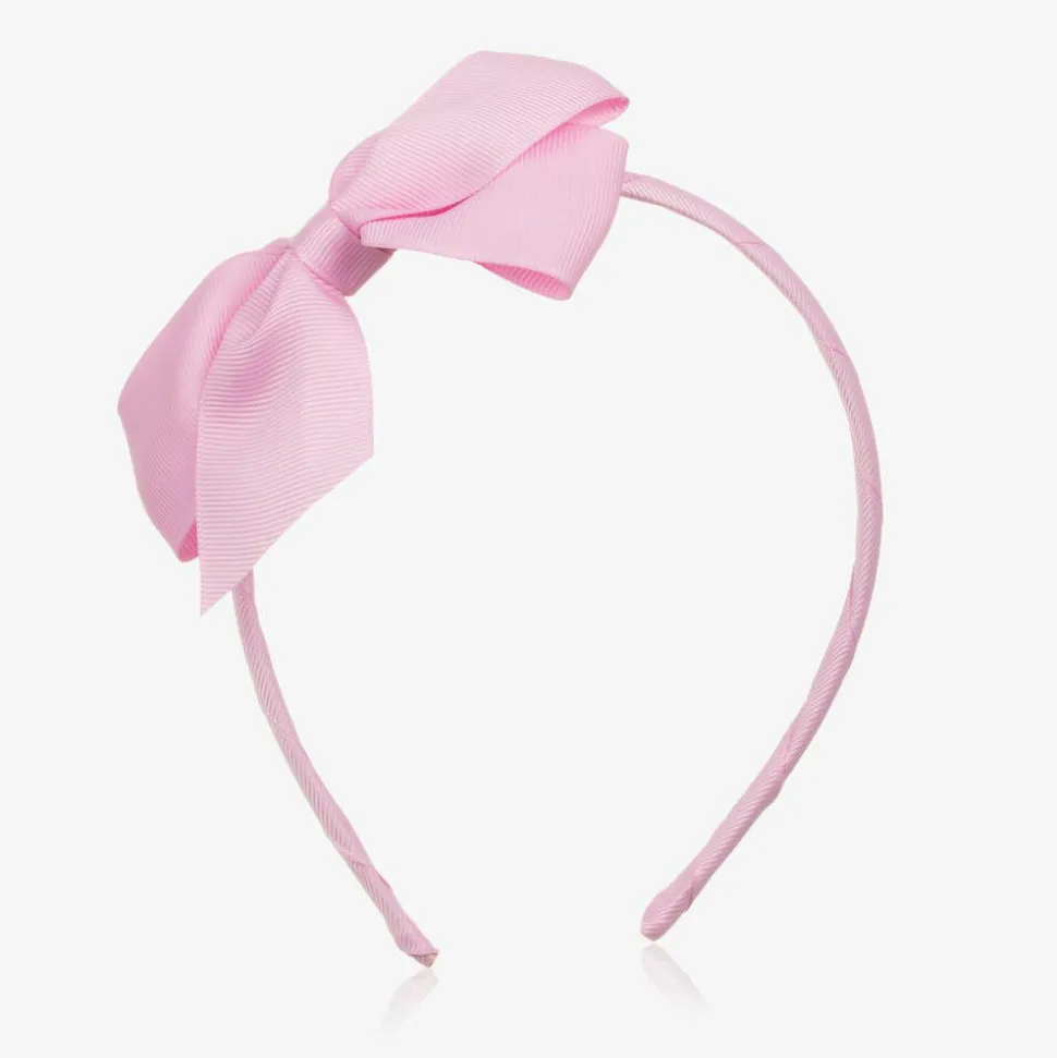 Girls Pink Bow Hairband