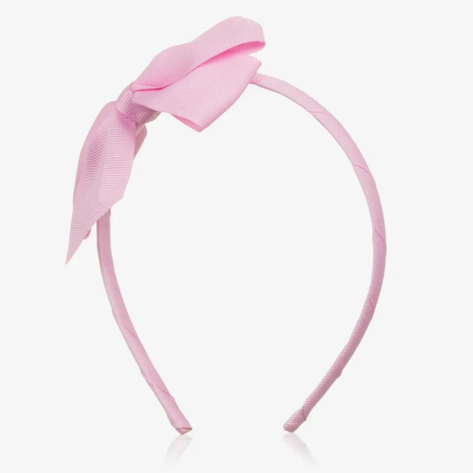 Girls Pink Bow Hairband