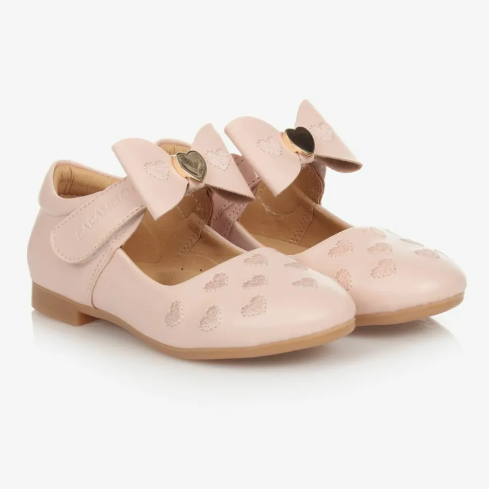 Girls Pink Bow Shoes