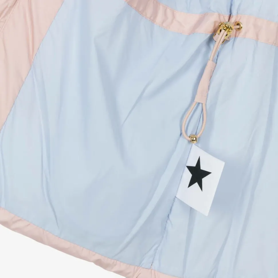 Girls Pink Butterfly Puffer Jacket