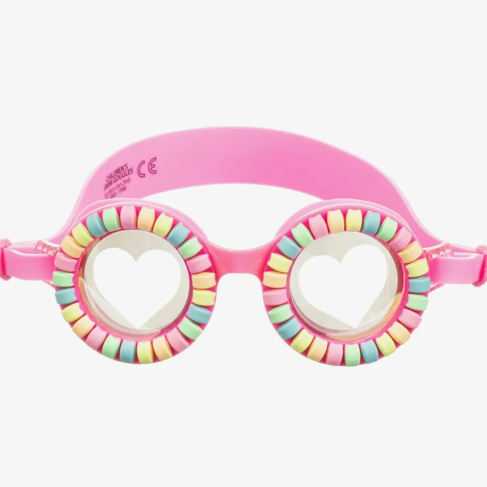 Girls Pink Candy Swimming Goggles
