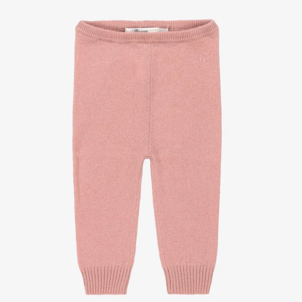 Girls Pink Cashmere Knit Leggings