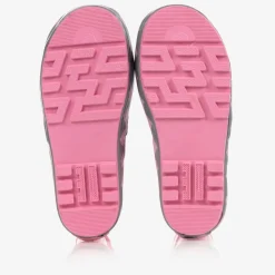 Girls Pink Cat Rain Boots