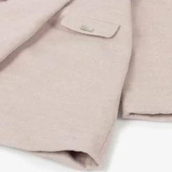 Girls Pink Collared Coat