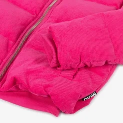 Girls Pink Corduroy Puffer Jacket