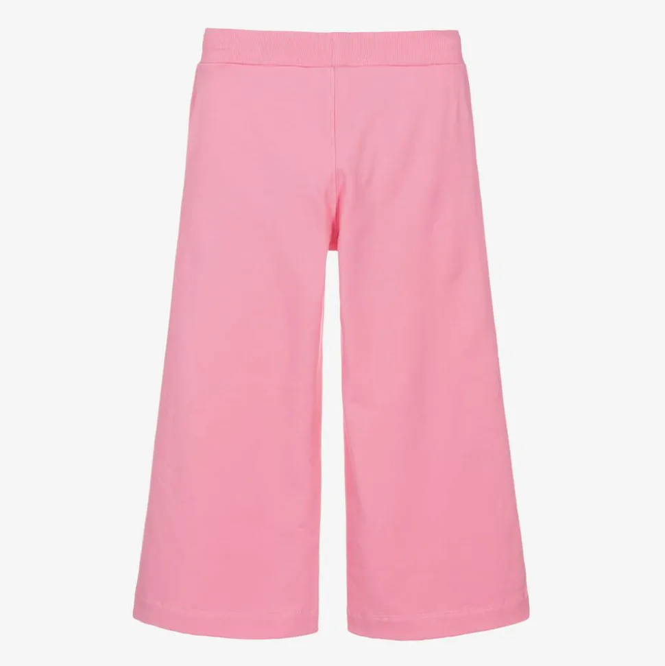 Girls Pink Cotton Barbie Joggers