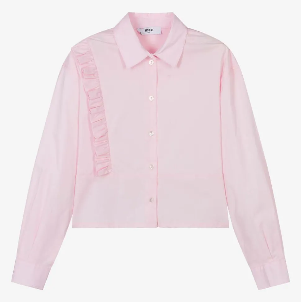 Girls Pink Cotton Blouse