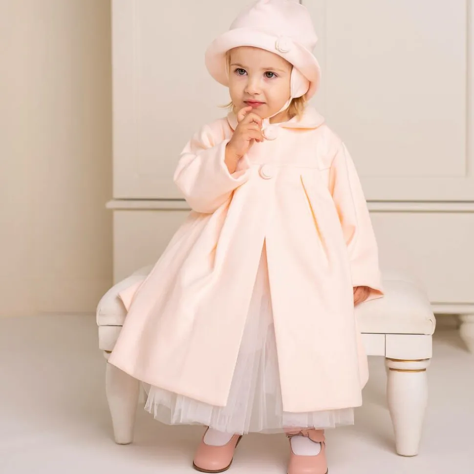 Girls Pink Cotton Coat