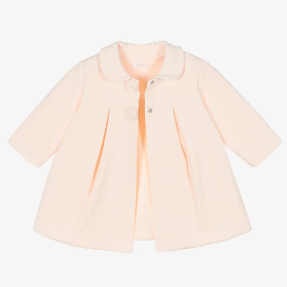 Girls Pink Cotton Coat